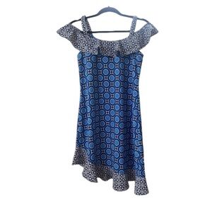 Roz&Ali Blue Patterned Women's Dress